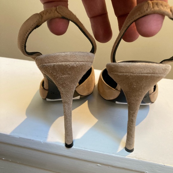 Elyse Walker Los Angeles. Style “Lady”. Sling Back Pumps Size 37 (6.5 US) Tan - Picture 6 of 12